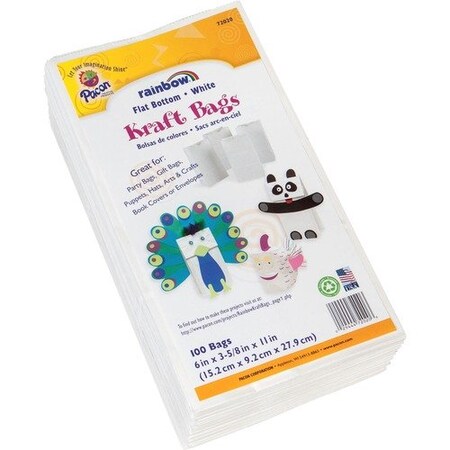 Pacon RAINBOW BAGS, 6X11in, 100PK PAC72020